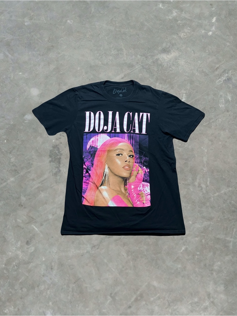 ☀️ Doja Cat Black Pink Graphic T Shirt Unisex Large Music Merch Tee